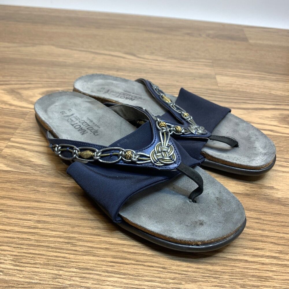 Naot Sandal Womens US 8 EU‎ 39 Blue Leather Thong Open Toe Casual Comfort